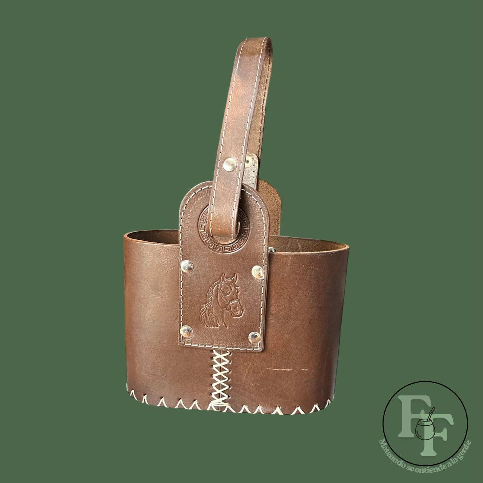 Canasta de Cuero Marrón