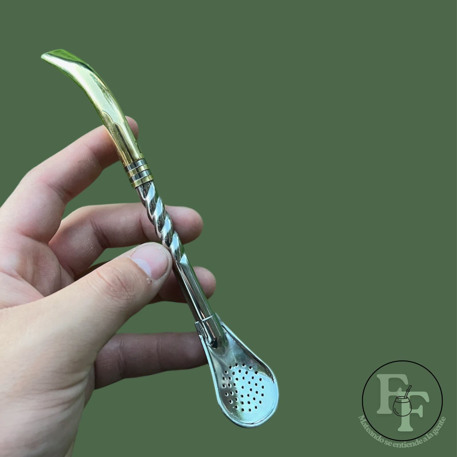 Bombilla con Apliques Dorados